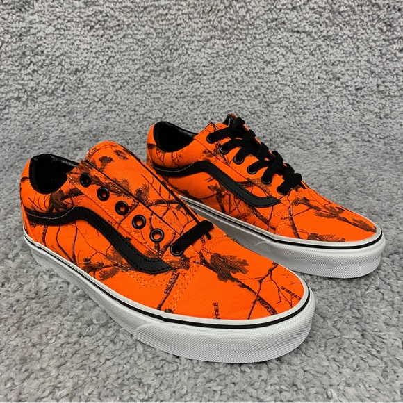 NEW Vans Realtree AP Blaze Camo Orange Off The Wall Shoes Sneakers Womens Size 7 - Picture 3 of 16